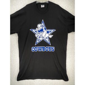 Dallas Cowboys T Shirt Mens 4XLT Black NFL Football Mascot Graphic Pro 5 EUC